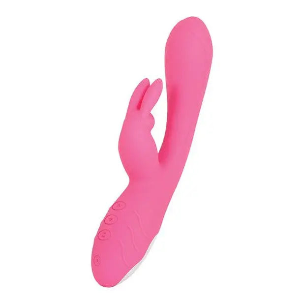 Evolved Bunny Kisses Rabbit Vibrator: Pink Silicone Vibrating Device for Sensual Pleasure