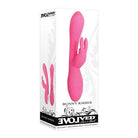 Evolved ’Bunny Kisses’ rabbit vibrator in a box with white background