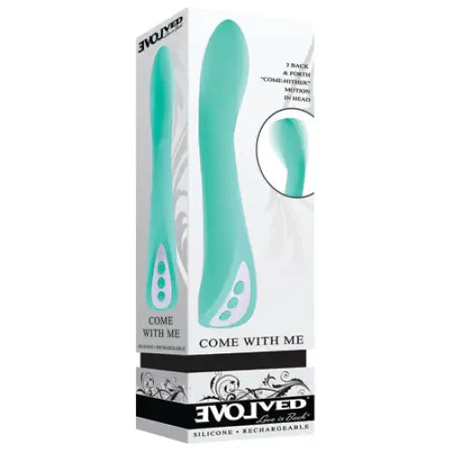 Evolved ’Come With Me’ Rechargeable Come Hither Silicone Vibrator - Green - Plain Vibrator