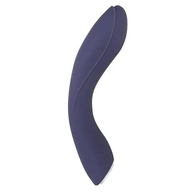 Back of a blue neck pillow with Evolved ’Coming Strong’ Vibrator featuring turbo boost