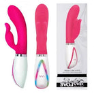 Evolved Disco Bunny Light Up Rabbit Vibrator in pink and white, dual-speed pleasure device