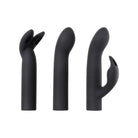 Black silicone anal plug from Evolved Four Play Bullet Vibrator Kit for beginners