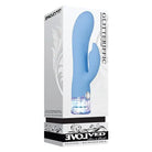 Evolved Glitteriffic Rabbit Vibrator in box with blue design and one button control