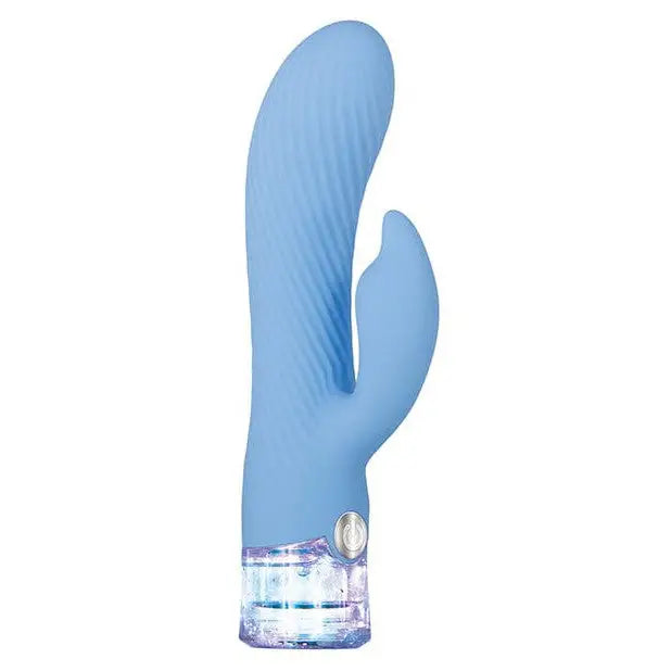 Evolved Glitteriffic Rabbit Vibrator with blue silicon silicone and one button control