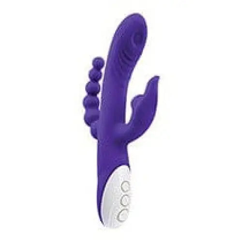 Evolved Lick Me Triple Stim Vibe - Purple silicone vibrator with multiple stimulation points