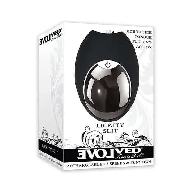 Lucky black cat eye featured in Evolved Lickity Slit Oral Clit Massager for enhanced pleasure