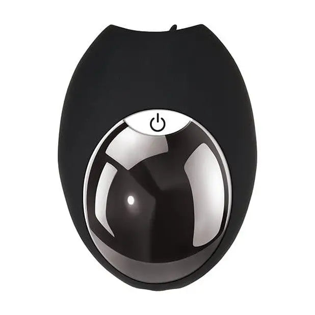 Evolved Lickity Slit oral clit massager - black cat shaped design on white background