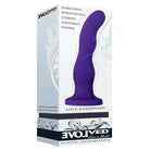 Evolved Love Harnessed Purple Vibrating Dildo - curved silicone design for ultimate pleasure