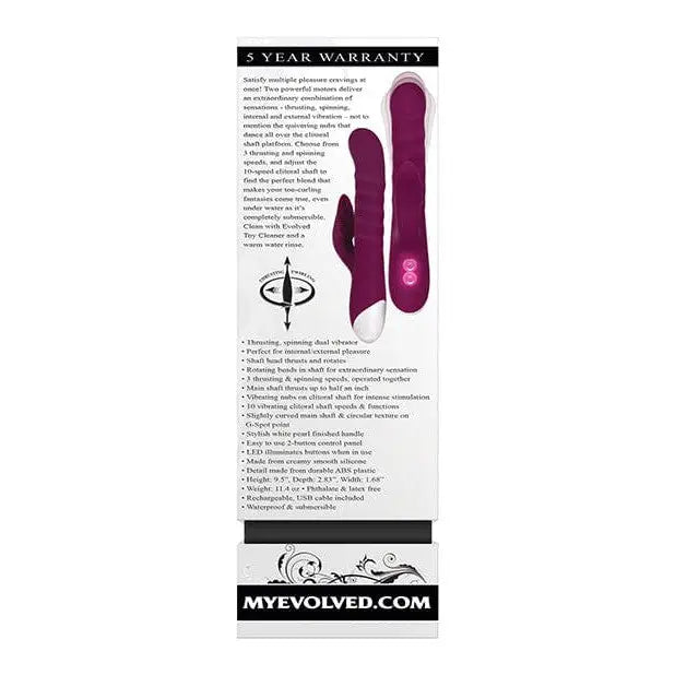 Evolved Lovely Lucy - Purple: Dual-ended massager with multiple vibration settings