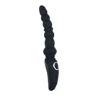 Evolved Magic Stick Beaded Vibrator - Black Cock with White Ring for Unforgettable Pleasure