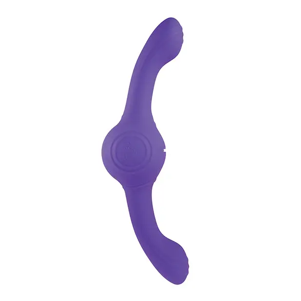 Evolved ’Our Gyro’ Dual Ended Gyrating Silicone Vibrator - Purple - Double Ended Vibrator