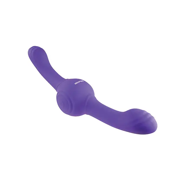 Evolved ’Our Gyro’ Dual Ended Gyrating Silicone Vibrator - Purple - Double Ended Vibrator