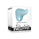 Evolved Pinkie Promise Rechargeable Silicone Finger Vibrator in light blue