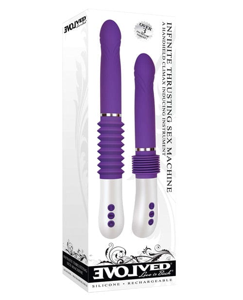 Evolved Plain Vibrator Purple Evolved Infinite Thrusting Sex Machine Vibrator at the Haus of Shag