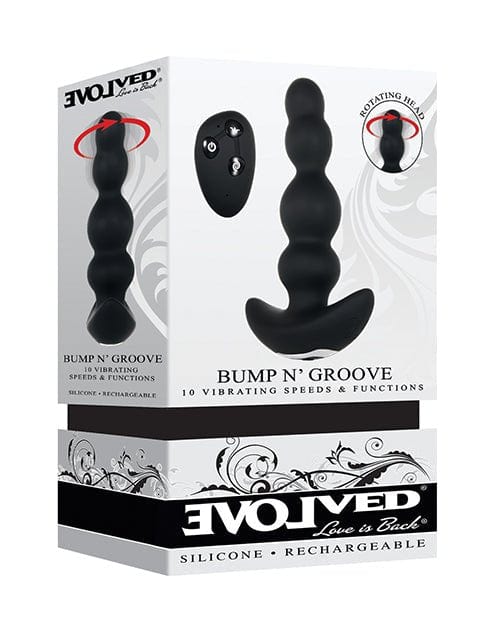 Evolved Powered Plug Black Evolved Bump N' Groove Vibrating Butt Plug with Wireless Remote at the Haus of Shag