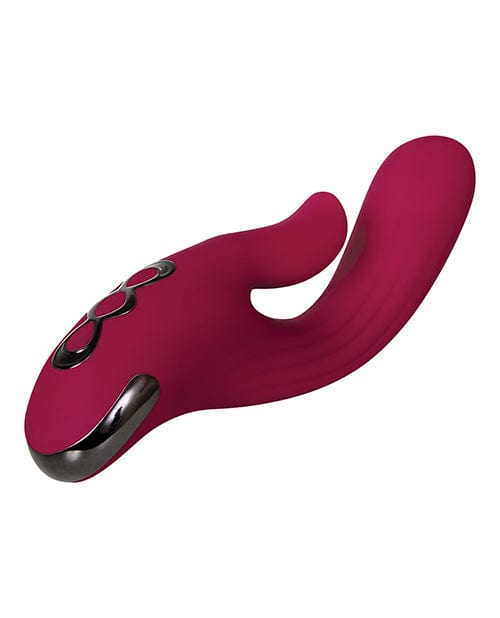 Evolved Rabbit Red Evolved Red Dream Flexible Girthy Rabbit Vibrator at the Haus of Shag