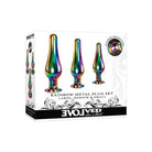 Evolved Rainbow Metal Plug Set - 3-Piece Metal Anal Plugs in Vibrant Colors