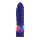 Evolved Raver Light Up Bullet - Purple, textured vibrator with colorful illuminated midsection