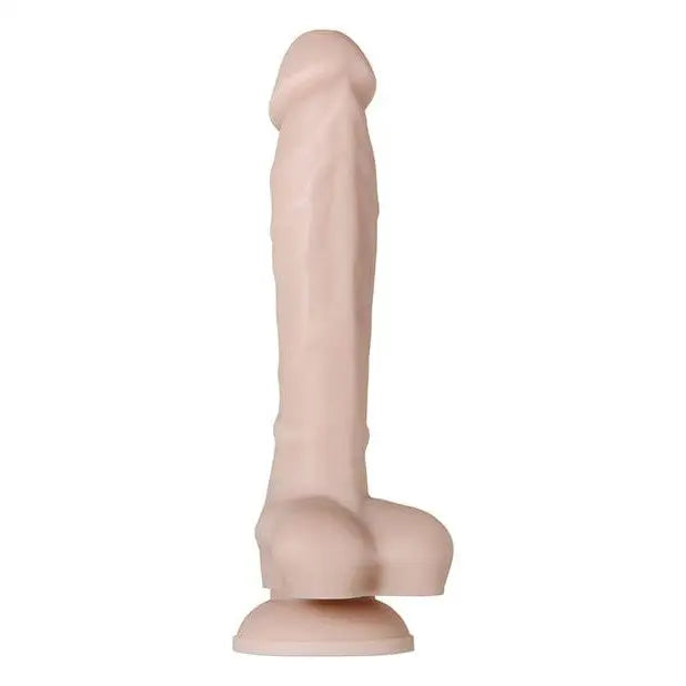 Evolved ’Real Supple’ Silicone Poseable Dildo 8.25” with Suction Cup Base on white background