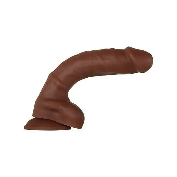 Evolved ’Real Supple’ Silicone Poseable 8.25” Dildo with Suction Cup Base on white background