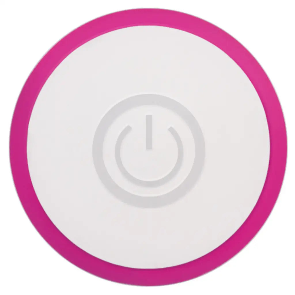 A pink and white alarm clock displayed with the Evolved Rechargeable Mini G-Spot Vibe