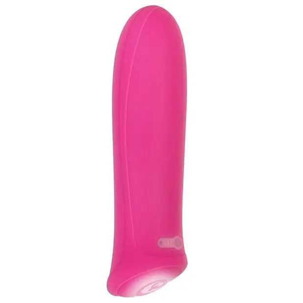 A pink vibrating device named Evolved Rechargeable Waterproof Bullet for pleasure and convenience