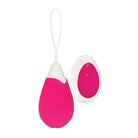 Pink and white earrings displayed next to the Evolved Remote Control Egg product