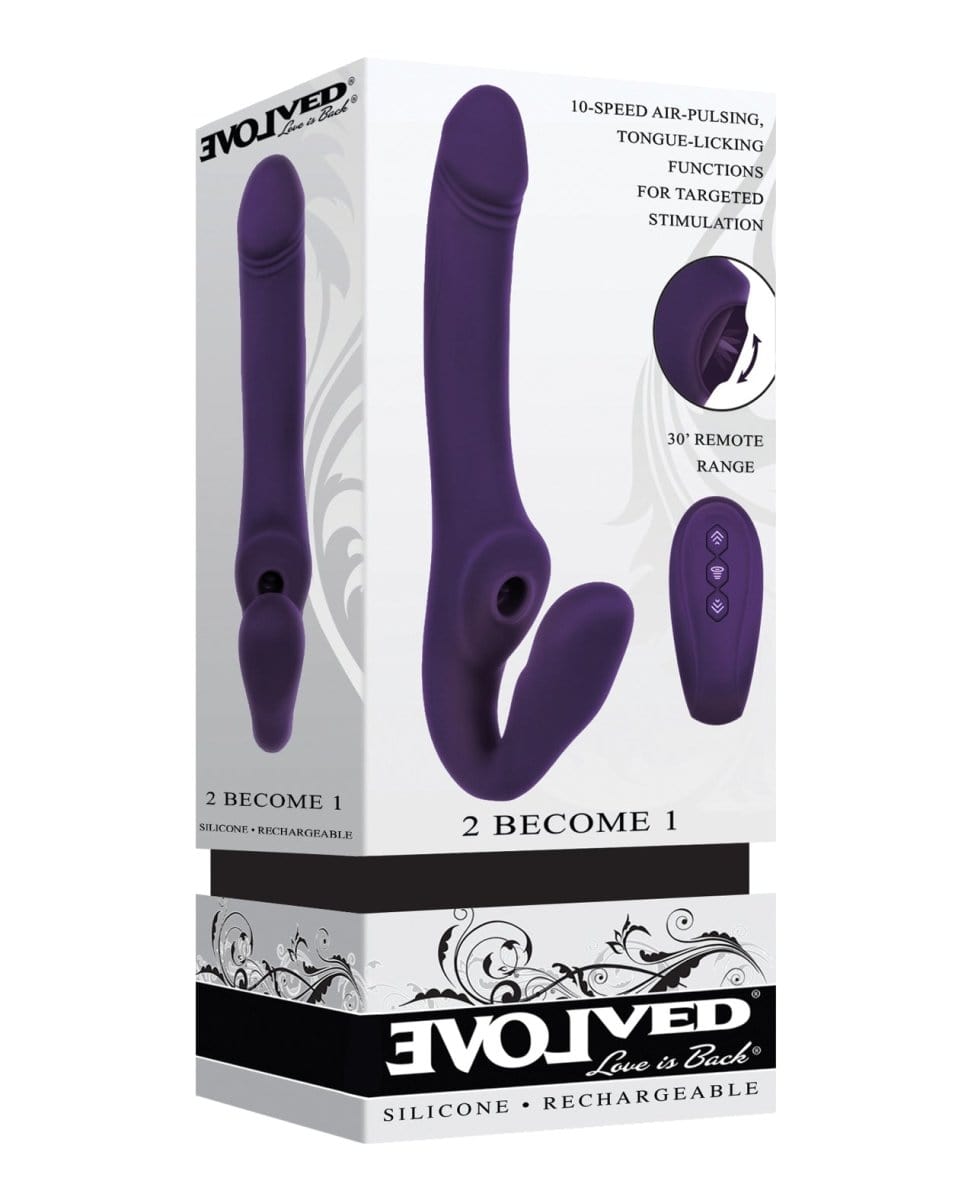 Evolved Strapless Strap On Purple Evolved 2 Become 1 Strapless Strap On at the Haus of Shag