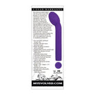 Evolved Sweet Spot purple silicone G-spot vibrator with specs and warranty info