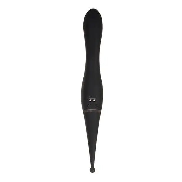 Black curved dual end vibrator with buttons, Evolved ’Tantalizing Teaser’ Dual End Vibrator