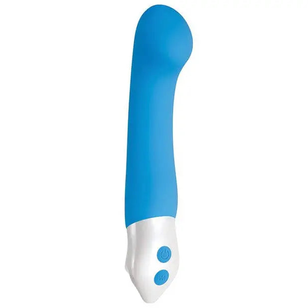 Evolved Tempest G-Spot Vibrator with Blue and White Design and Flat End for Optimal Stimulation