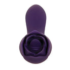 Evolved Thorny Rose dual-end vibrator and stimulator with purple silicone and flower inside