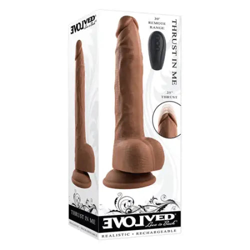 Evolved ’Thrust In Me’ Vibrator - Chocolate - Realistic Vibrator