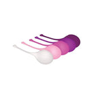 Evolved Tight & Delight 5 Piece Weighted Kegel Ball Set in shades of pink and purple