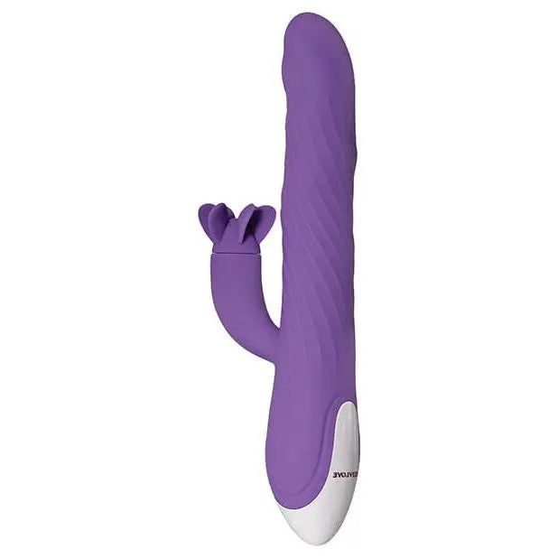 Purple Evolved Tilt O Whirl Rabbit Vibrator with Spinning Clitoral Stimulator