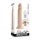 Evolved ’Twirl Jam’ Rechargeable Remote-Controlled Vibrating Twirling 9 in. Silicone Vibrator - Vanilla - Realistic