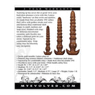 Evolved Twisted Love Butt Plug Set of 3, textured brown plugs with spiral designs