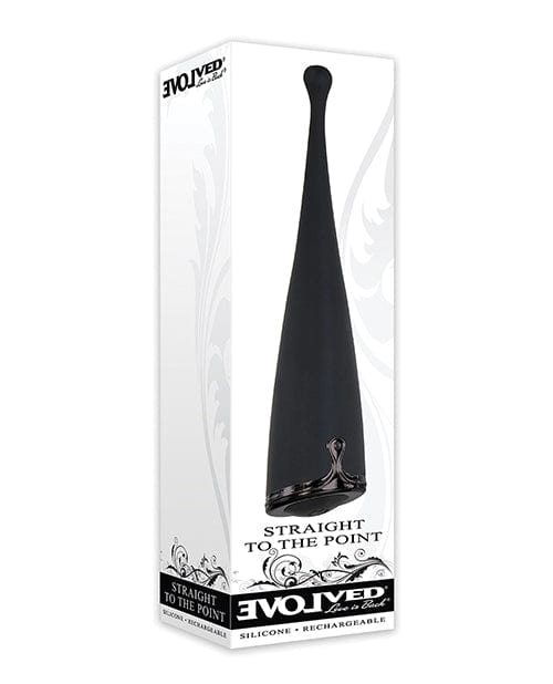 Evolved Wand Black Evolved Straight To The Point Clit Stimulator Wand at the Haus of Shag