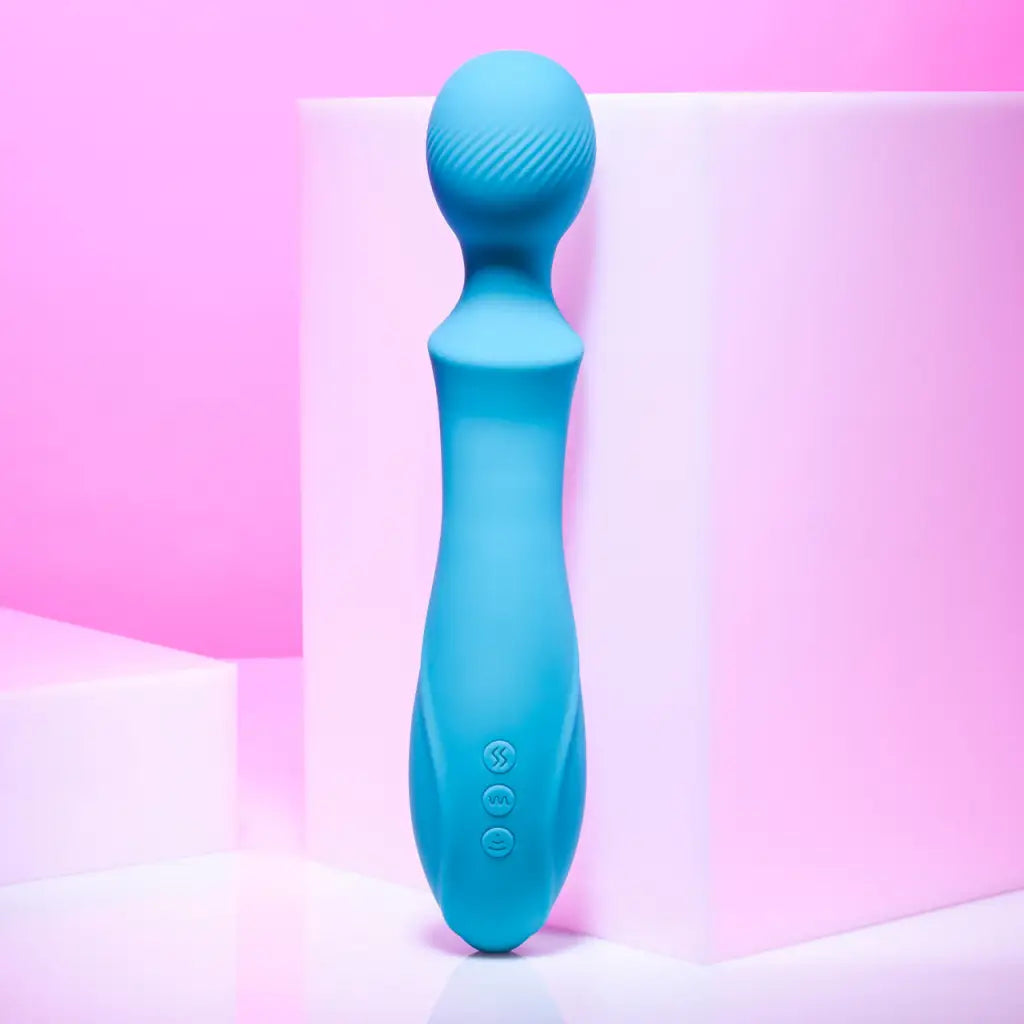 Evolved ’Wanderful Sucker’ Rechargeable Wand with Suction - Blue - Wand