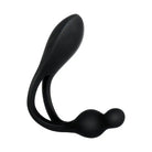 Evolved You Me Us Bendable Stimulator: Black silicone vibrating device for erogenous zones