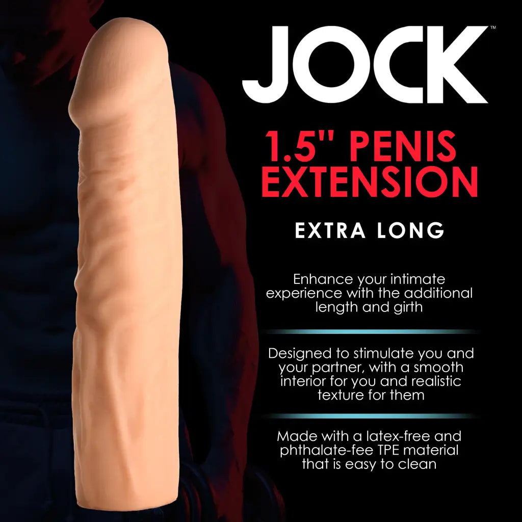 Extra Long 1.5 Inch Penis Extension - Cock Extender