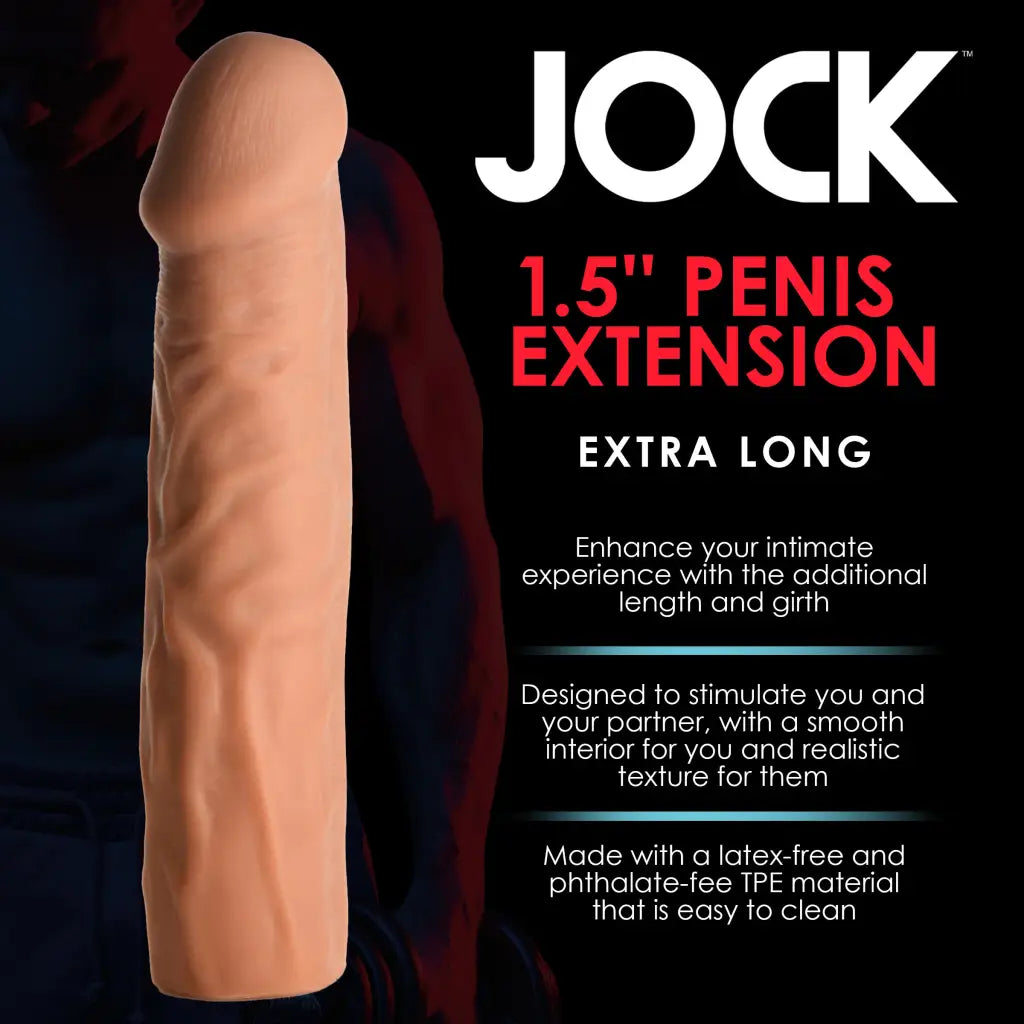 Extra Long 1.5 Inch Penis Extension - Cock Extender