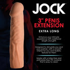 Extra Long 3 Inch Penis Extension - Body Safe Flesh-Colored Cylindrical Toy for Enhanced Pleasure