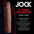 Body-safe, flesh-toned extra long 3 inch penis extension device for enhanced experience