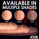 Realistic silicone dildo in three shades for extra long, body-safe penis extension