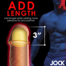 Extra long cylindrical penis extension device with glowing tip, body safe