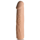 Body-safe, extra long penis extension with a flesh-colored, rounded tip for enhanced pleasure