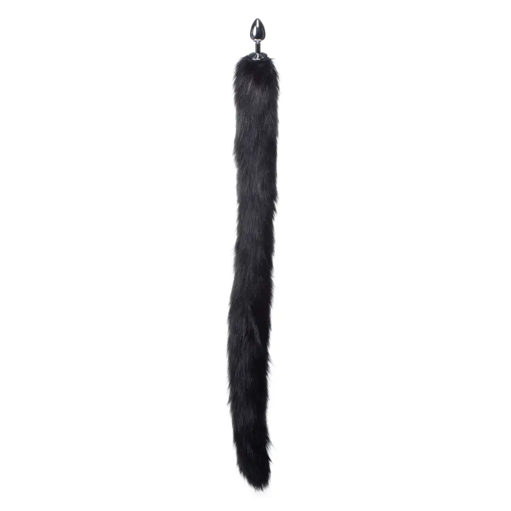 Tailz Tail Plug Extra Long Mink Tail Metal Anal Plug at the Haus of Shag