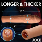 Extra Thick 2 Inch Penis Extension - Flesh-colored cylindrical object for enhanced length and girth