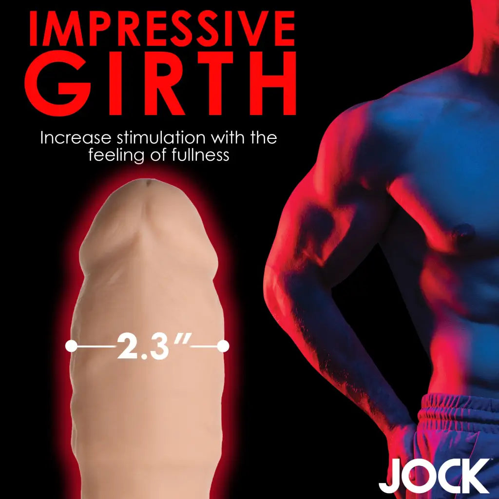 Extra Thick 2 Inch Penis Extension - Flesh-colored, 2.3 inches width, realistic design